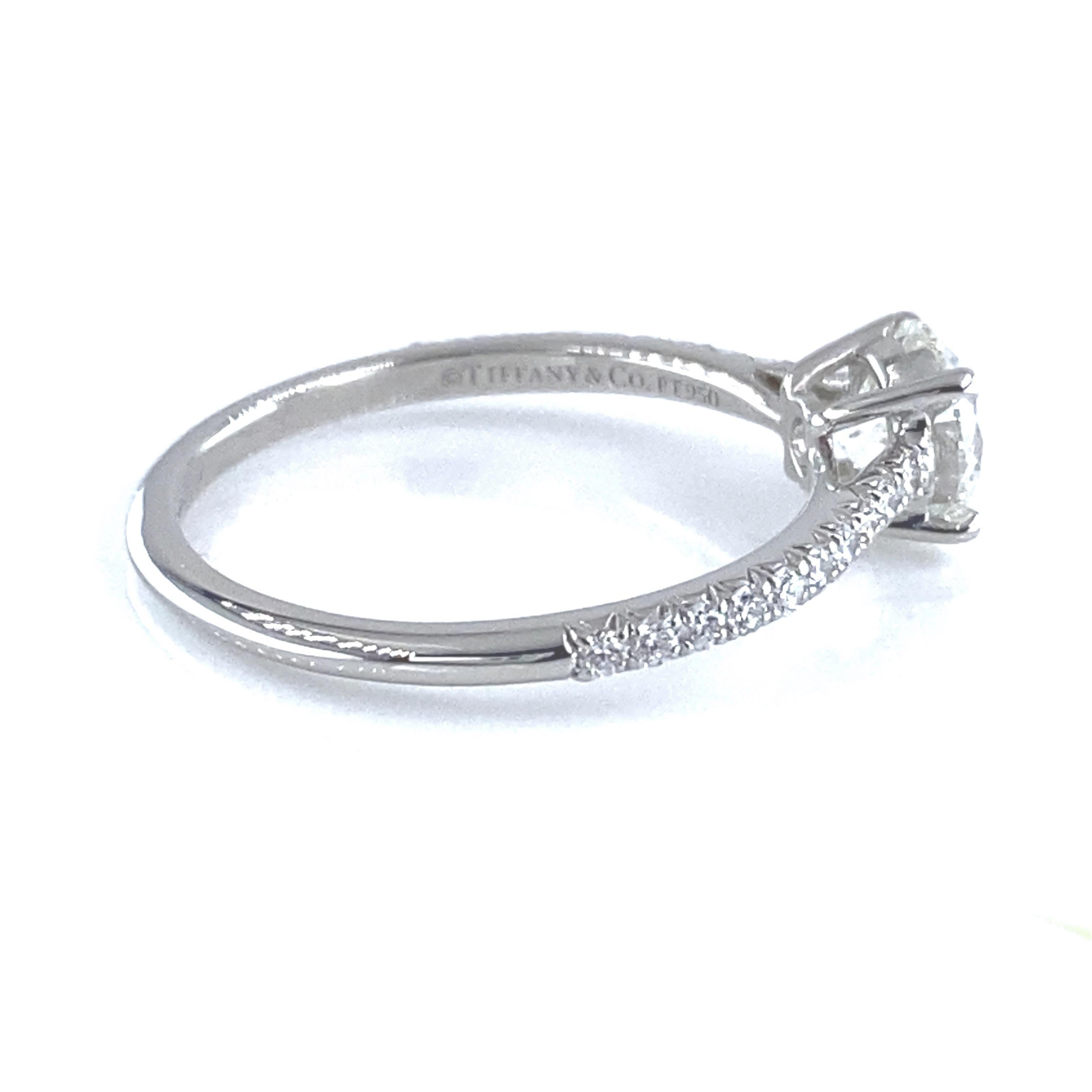Tiffany & Co. Verlobungsring aus Platin mit rundem Novo-Diamant 1,10 Tcw 8