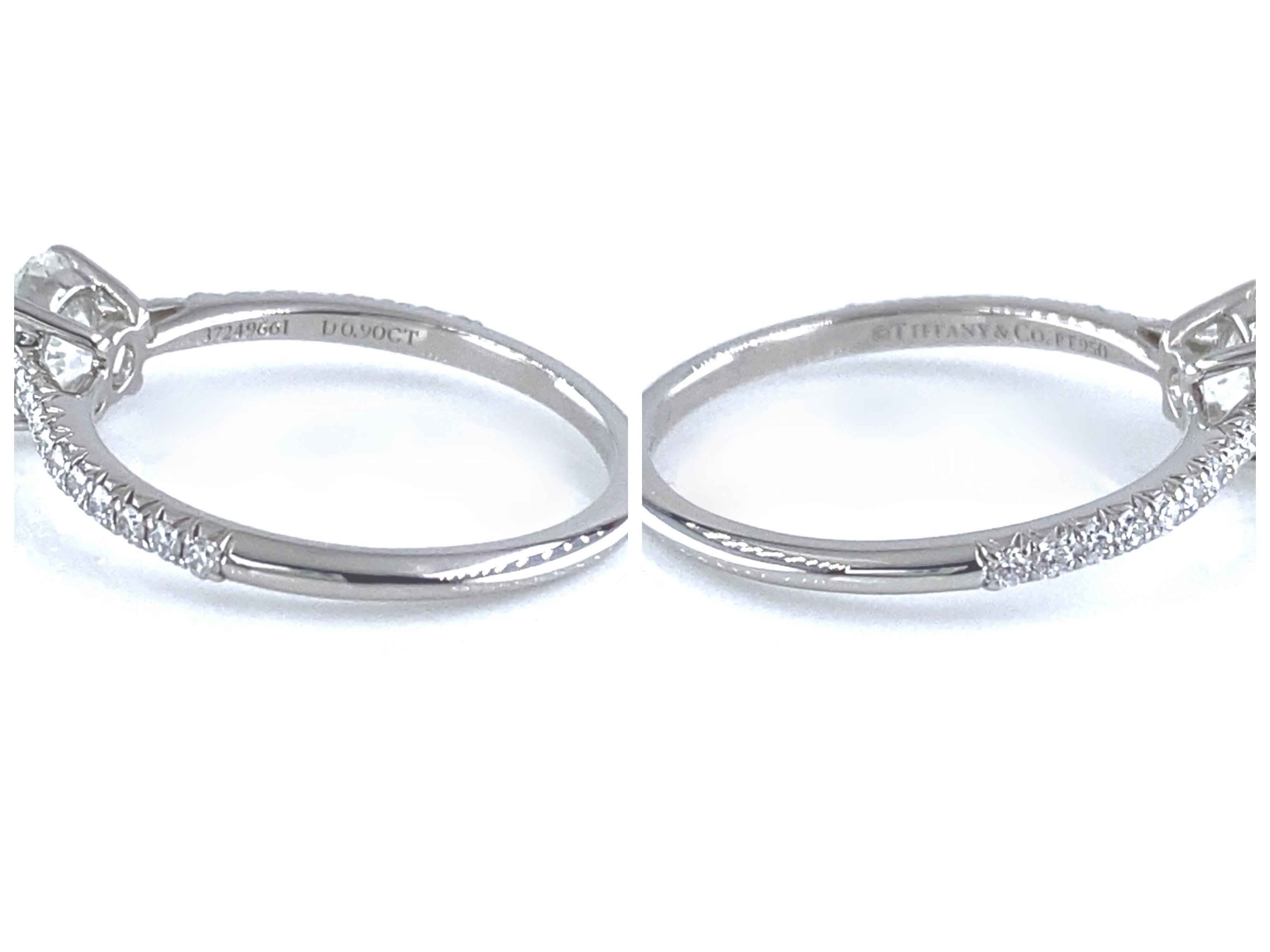 Tiffany & Co. Verlobungsring aus Platin mit rundem Novo-Diamant 1,10 Tcw 11