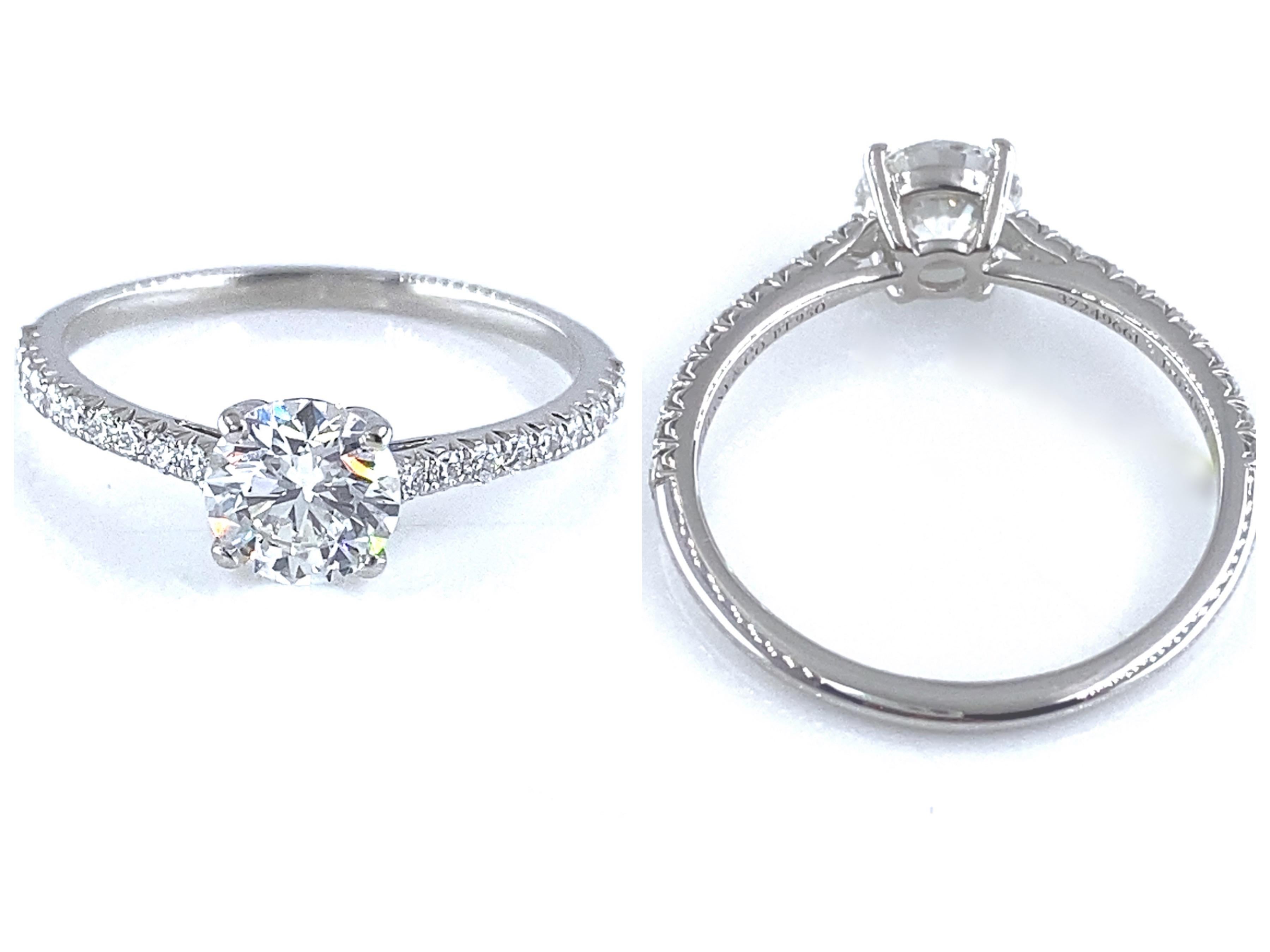 Tiffany & Co. Verlobungsring aus Platin mit rundem Novo-Diamant 1,10 Tcw 12