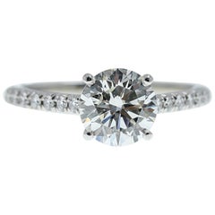 Tiffany & Co. Novo Round Diamond Engagement Ring 1.21 Carat in Platinum