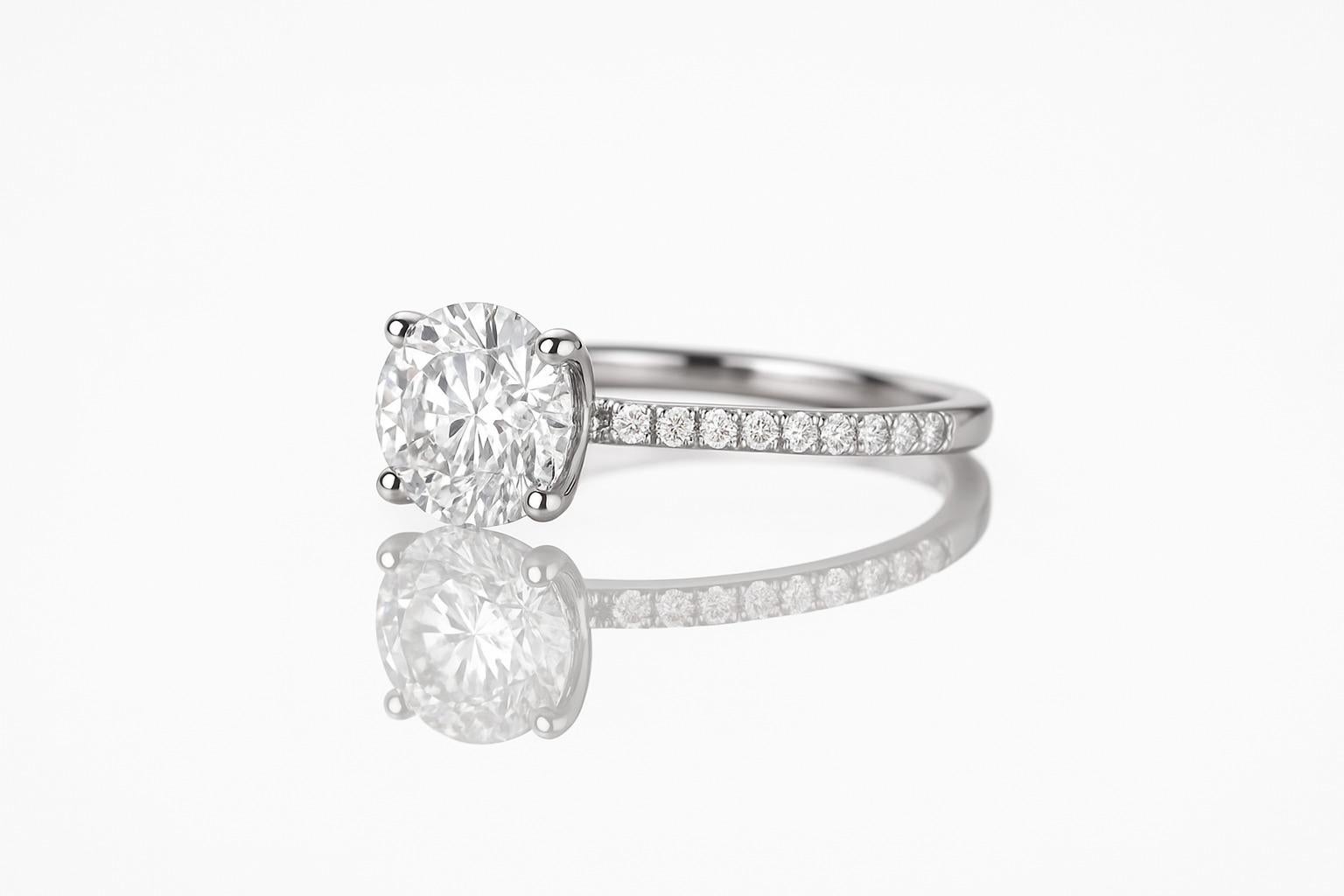 Tiffany & Co. Novo Round Diamond Platinum Engagement Ring

An iconic Tiffany & Co. Novo engagement ring showcasing a spectacular 4.05 carat round brilliant diamond set in platinum.

Metal: Platinum, 4.46 grams

Center Stone: 4.05 carat round