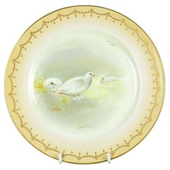 Tiffany & Co NY Joseph Hancock Royal Doulton Ptarmigan Painted Porcelain Plate