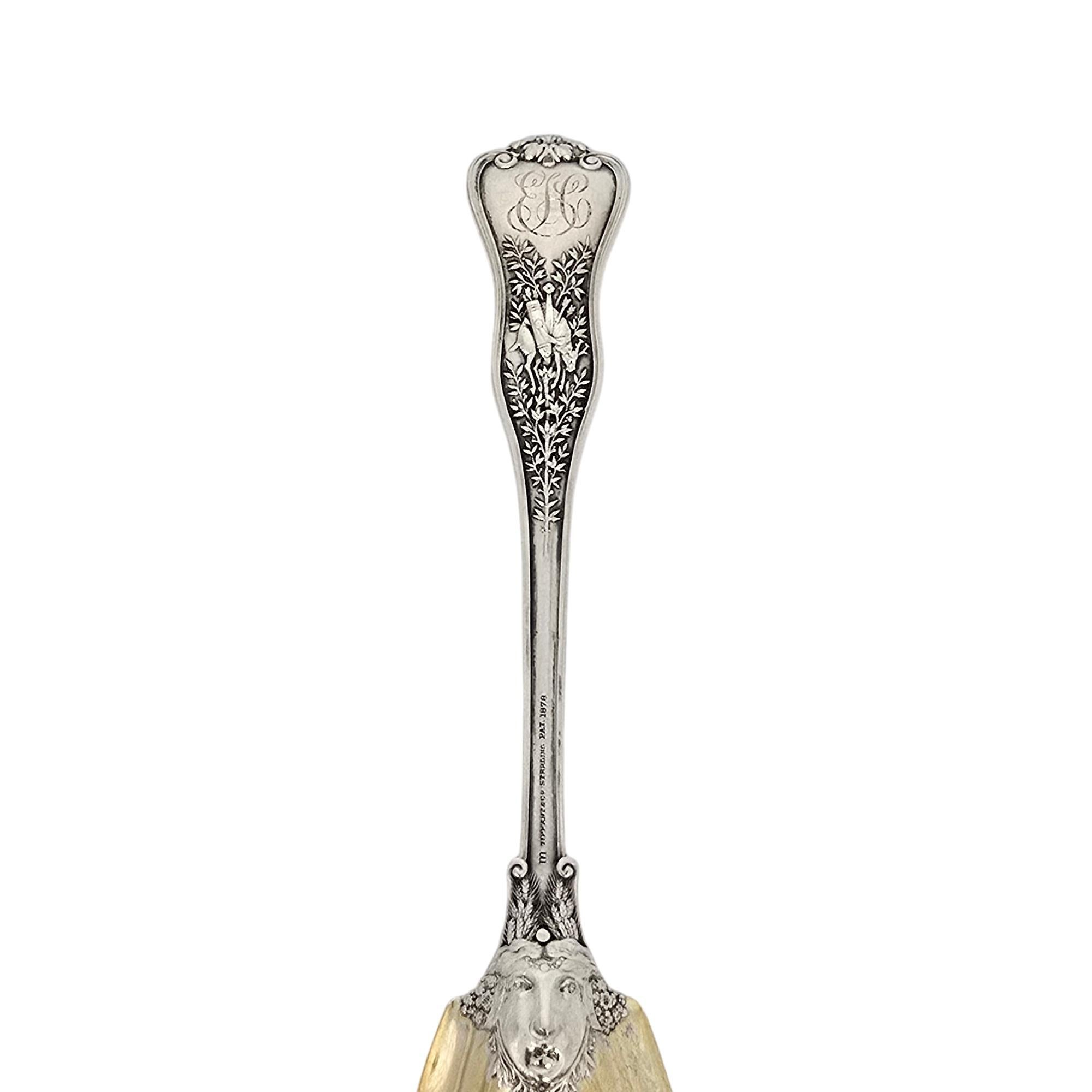 Tiffany & Co Olympian Sterling Silver Gold Wash Bowl Ice Cream Spoon Mono #20366 2