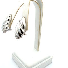 Tiffany & Co Omega Back Earrings Sterling Silver Estate