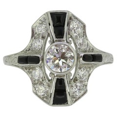 Tiffany & Co. Onyx and Diamond Ring