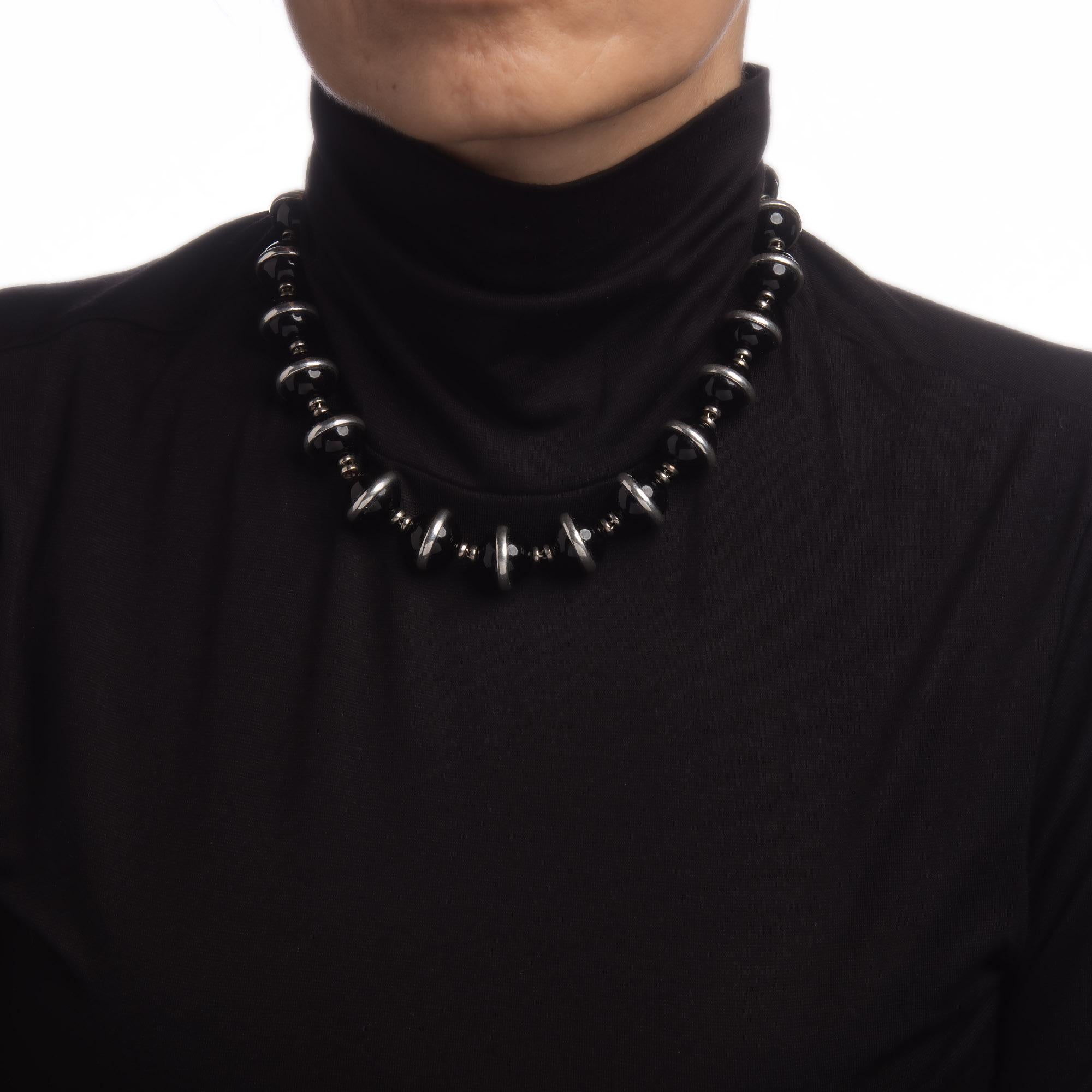 tiffany black onyx necklace