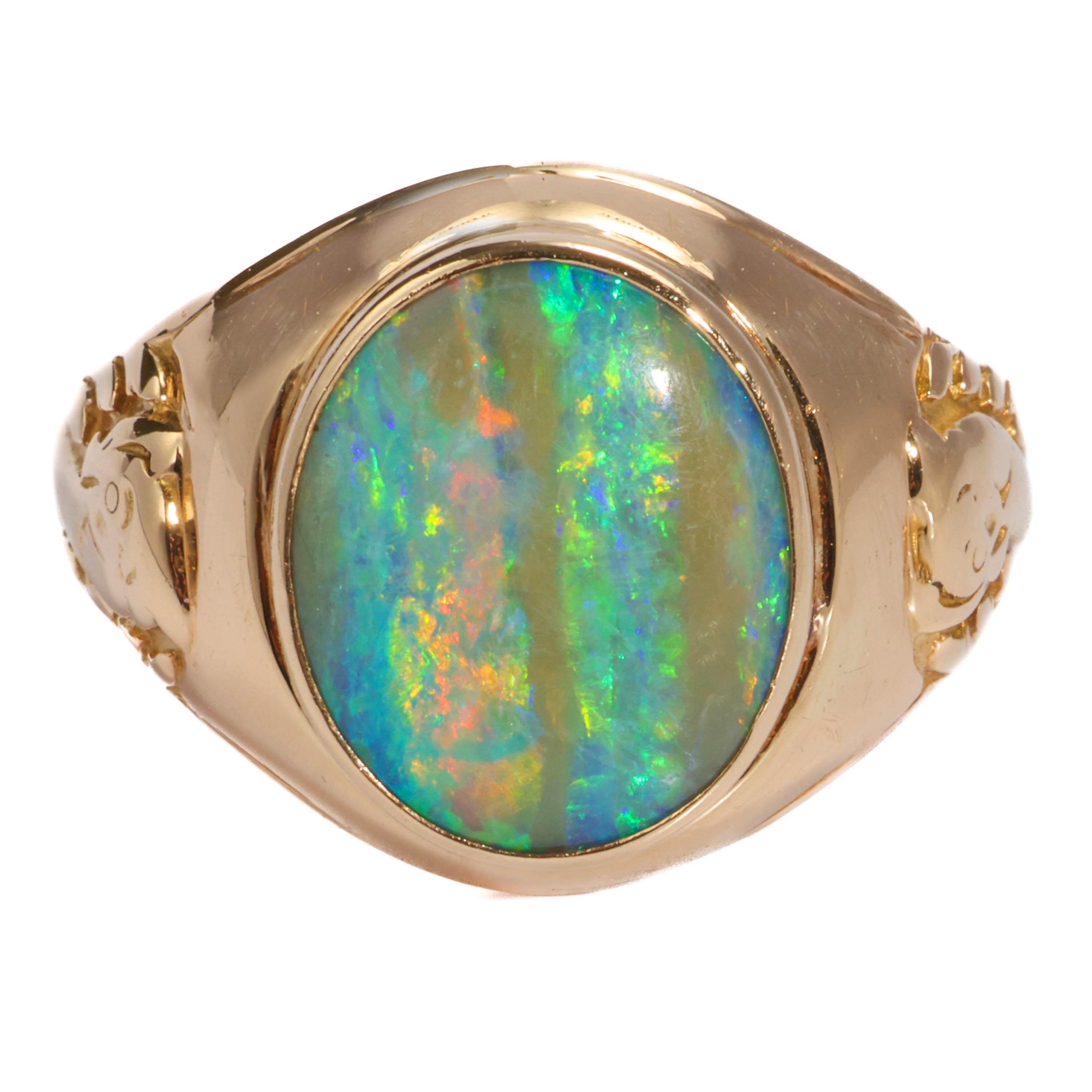 Tiffany & Co. Opal Ring Art Deco Size 9.5 For Sale