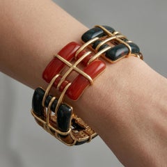 Tiffany & Co. Bracelet en pierre opaque et or jaune 18k