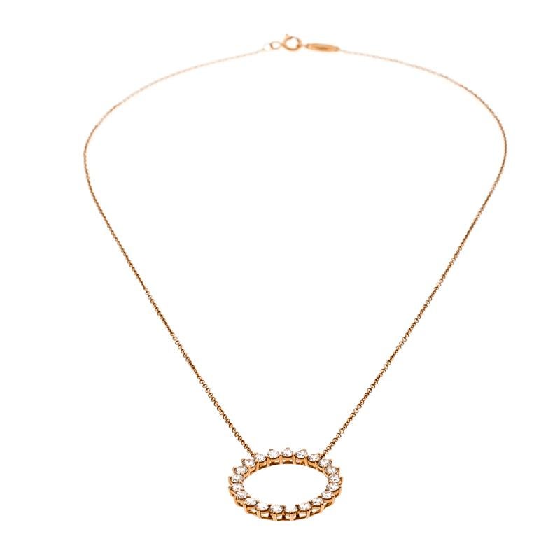 Tiffany & Co. transforms the way one looks at fine jewellery by summoning the mystic beauty of diamonds into this creation. This incredible necklace has been created by the brand's skilled craftsmen with such precision that every line and curve is