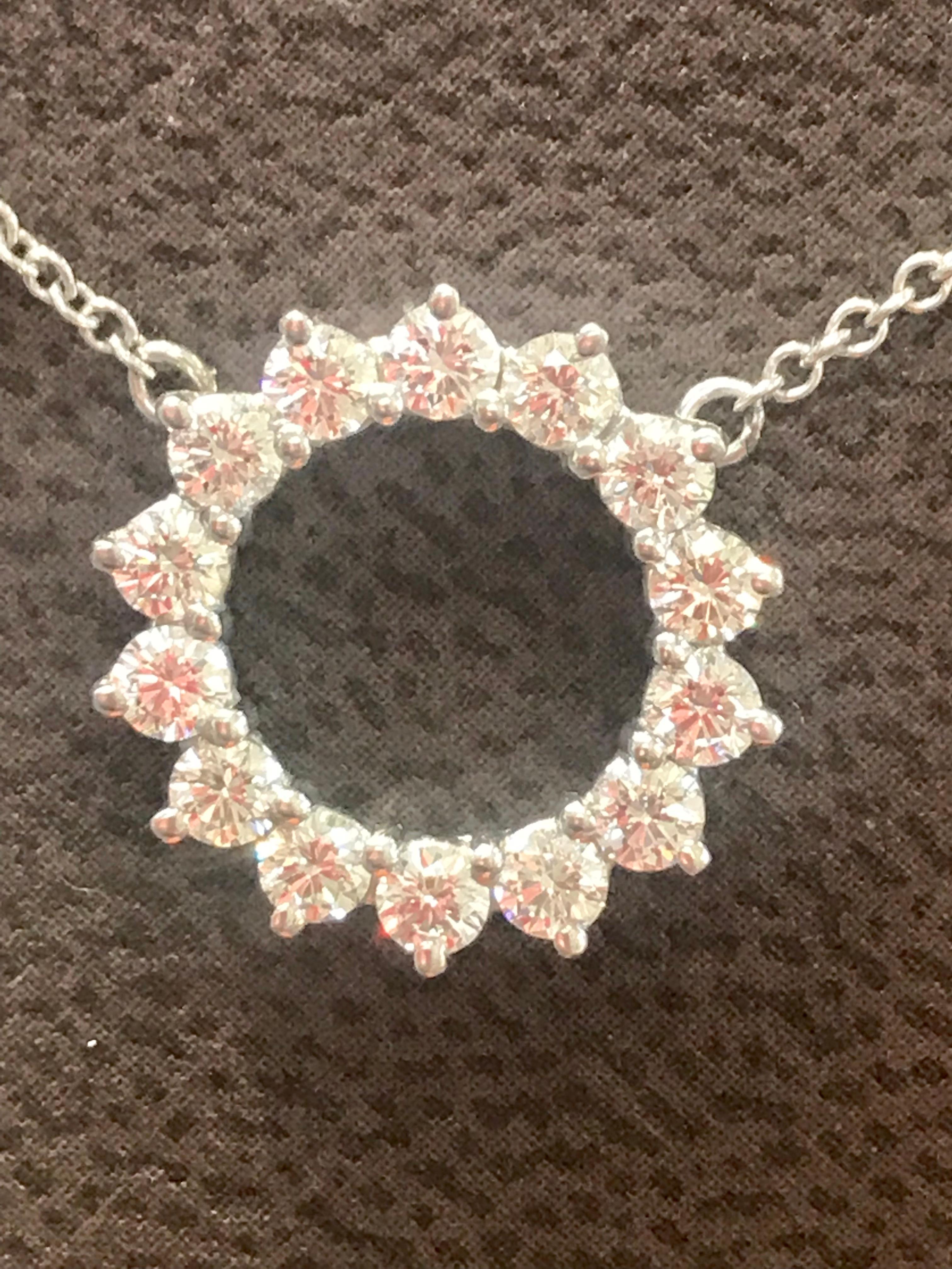 tiffany circle diamond necklace