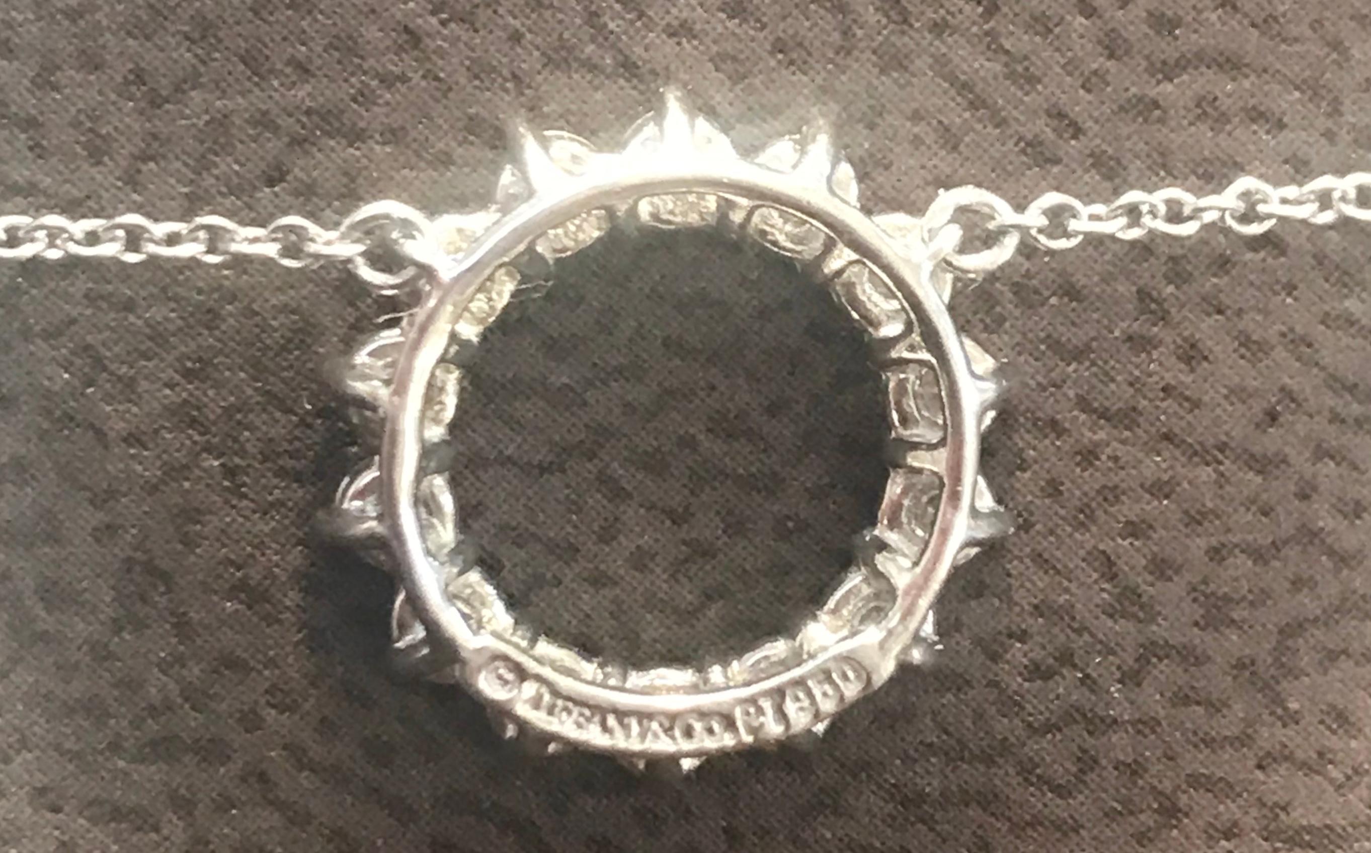 circle diamond necklace tiffany