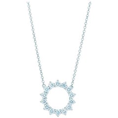 Tiffany & Co. Open Circle Diamond Pendant in Platinum