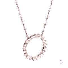 Tiffany & Co. Open Circle Diamond Pendant in Platinum Medium 0.93 Carat