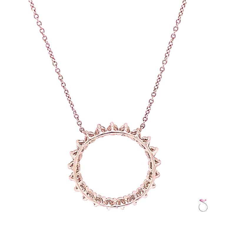 Modern Tiffany & Co. Open Circle Diamond Pendant in Platinum Medium 0.93 Carat