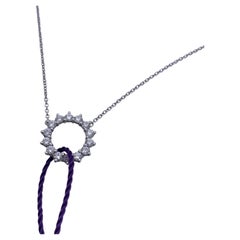 Tiffany & Co. Open Circle Pendant Necklace Platinum PT950 Diamond