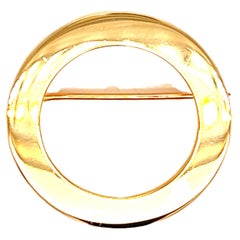 Tiffany & Co. Open Circle Pin in 14k Yellow Gold