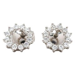 Tiffany & Co. Offener Kreis Platin Diamant Ohrringe