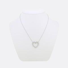 Tiffany & Co. Open Heart Diamond Pendant