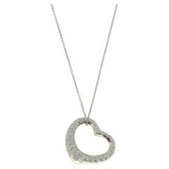 Tiffany & Co. Collana con ciondolo con diamante a cuore aperto