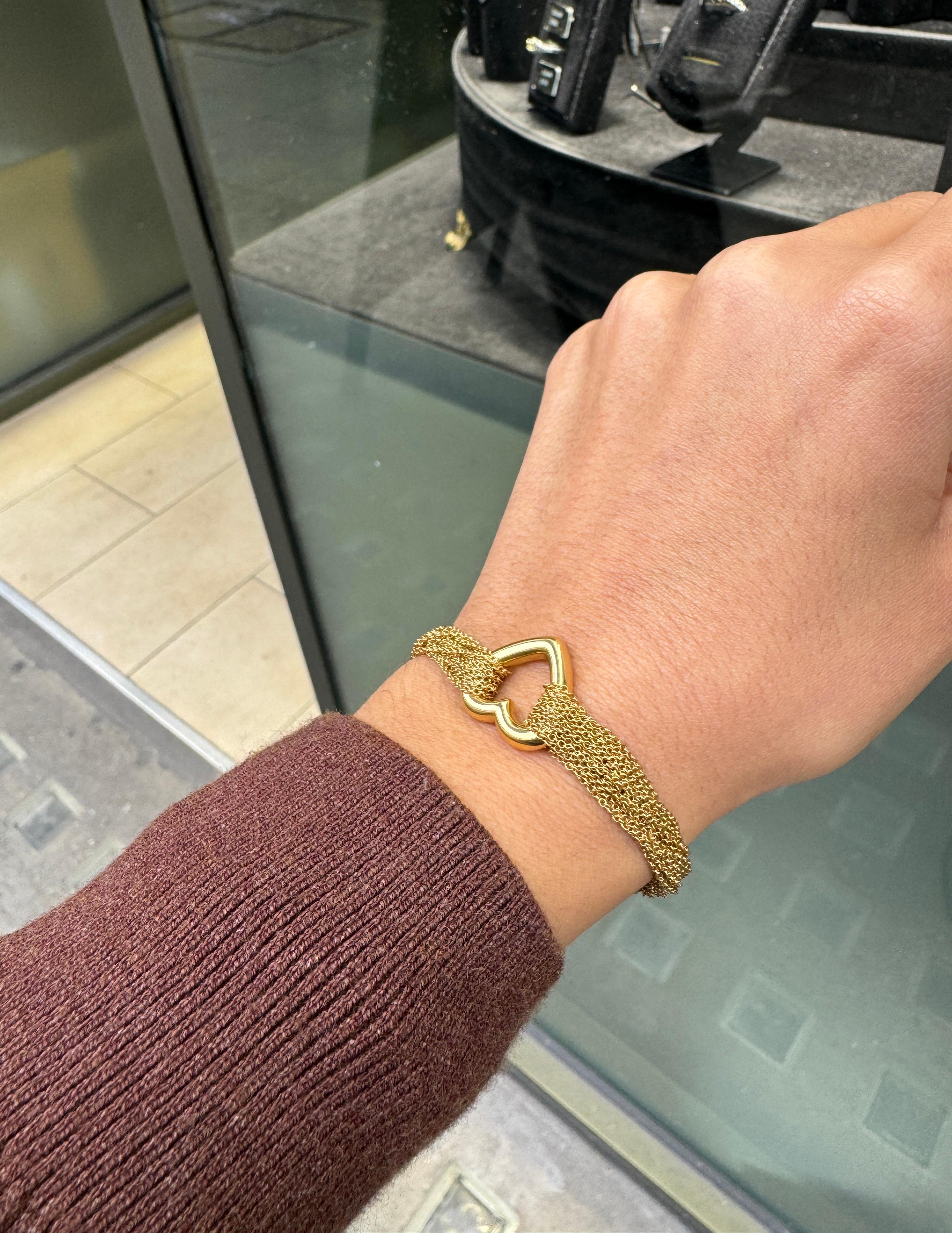 Tiffany & Co. Bracelet à chaînes multiples en or jaune 18 carats avec fermoir à bascule Excellent état - En vente à London, GB