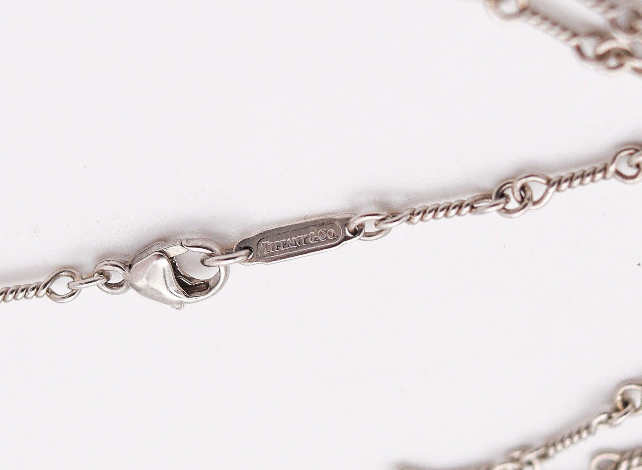 Donna TIFFANY & CO. Collana a cuore aperto in platino con diamanti VS e perle in vendita