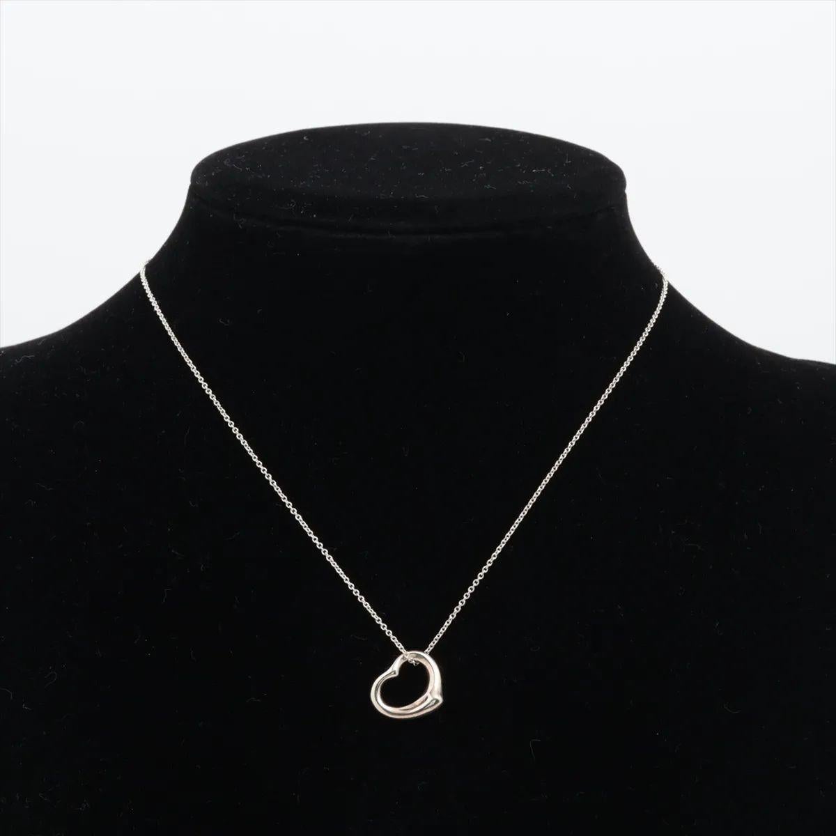 Tiffany & Co. Open Heart Halskette Silber im Angebot 2