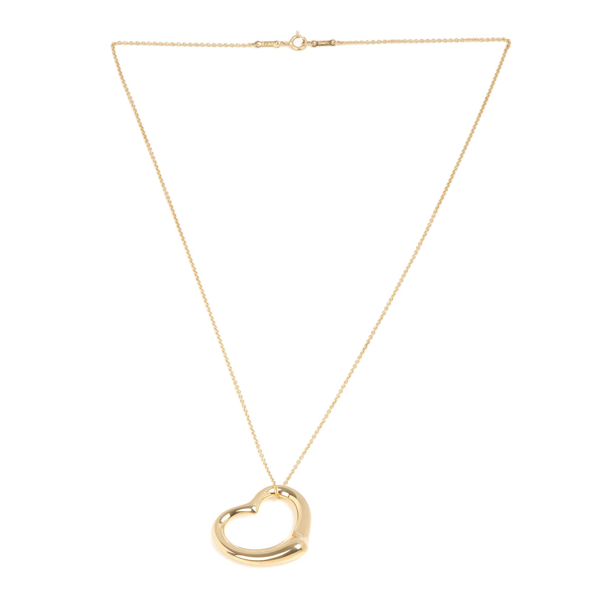 Tiffany & Co Open Heart Pendant In Excellent Condition In Bishop's Stortford, Hertfordshire