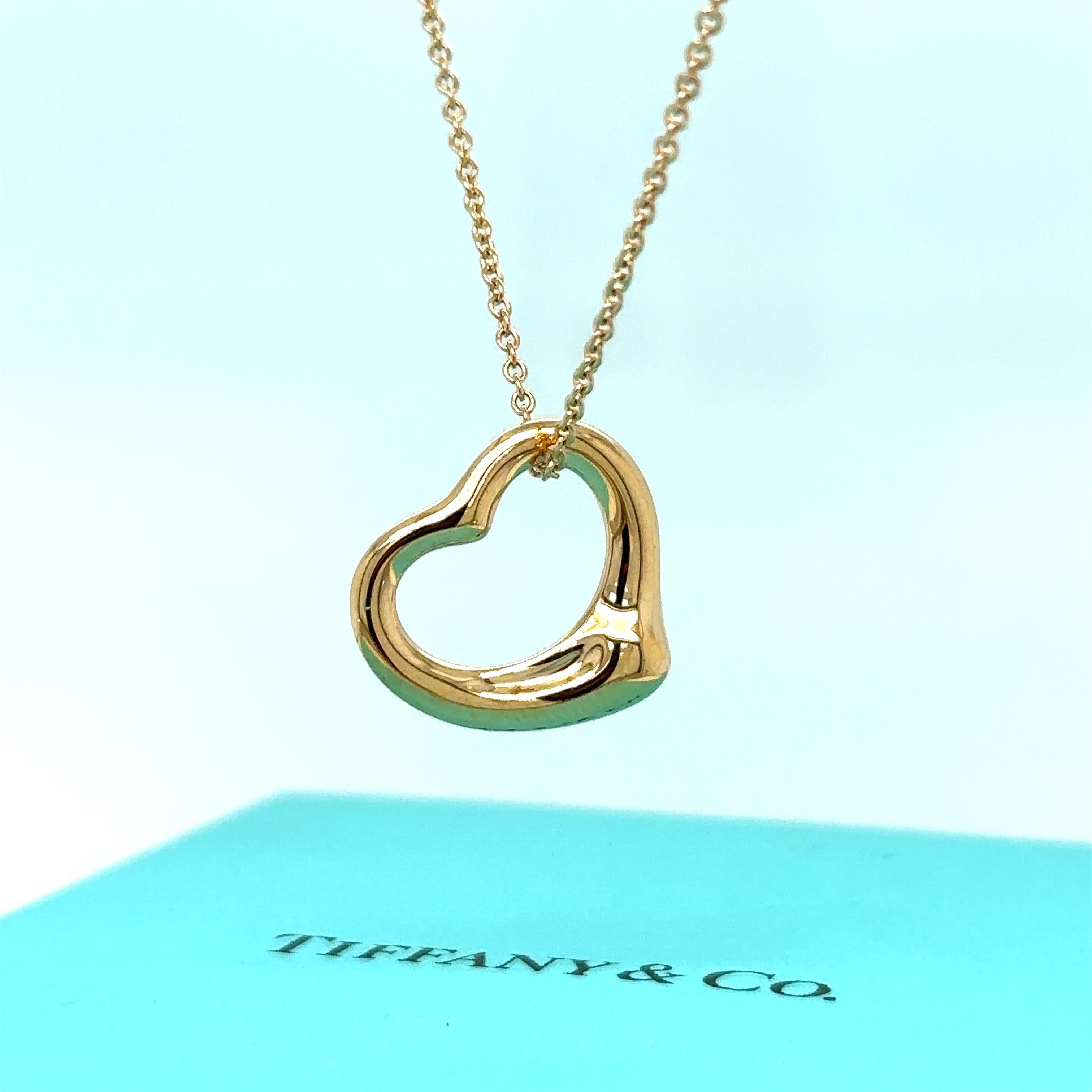 Tiffany & Co Pendentif en forme de cœur ouvert en vente 1