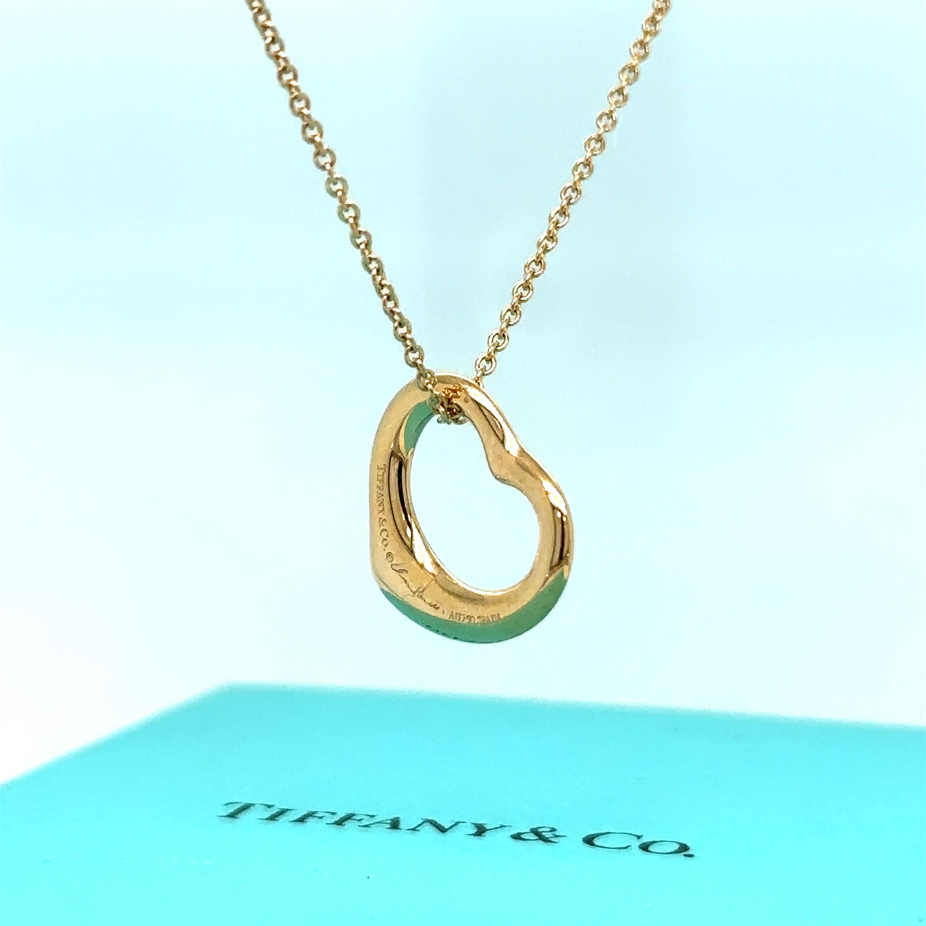 Tiffany & Co Open Heart Pendant In Excellent Condition For Sale In SYDNEY, NSW