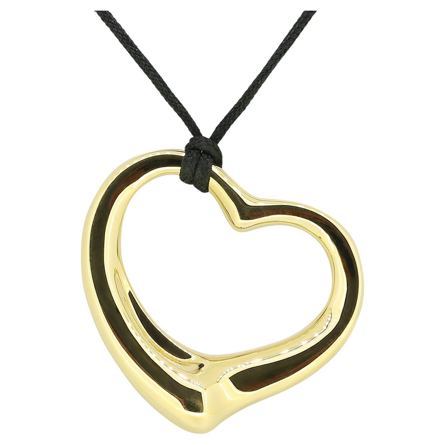 Tiffany & Co. Open Heart Pendant Necklace For Sale