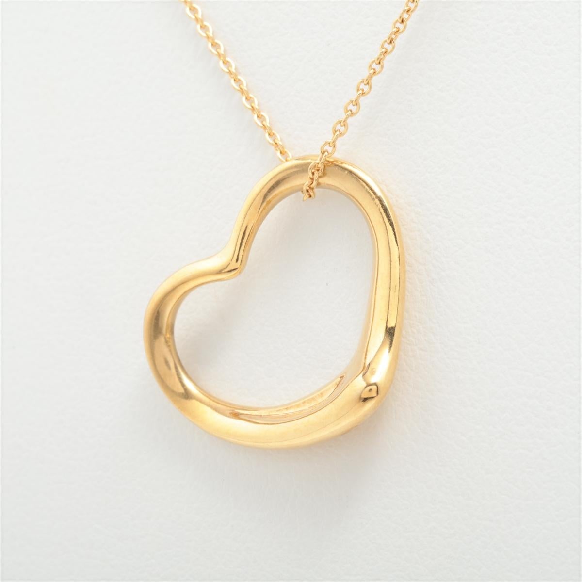 Women's Tiffany & Co. Open Heart Pendant Necklace Gold