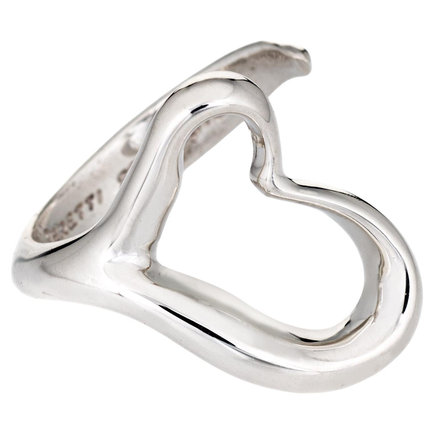 Offener Herzring aus Sterlingsilber von Tiffany & Co, Elsa Peretti, signiert