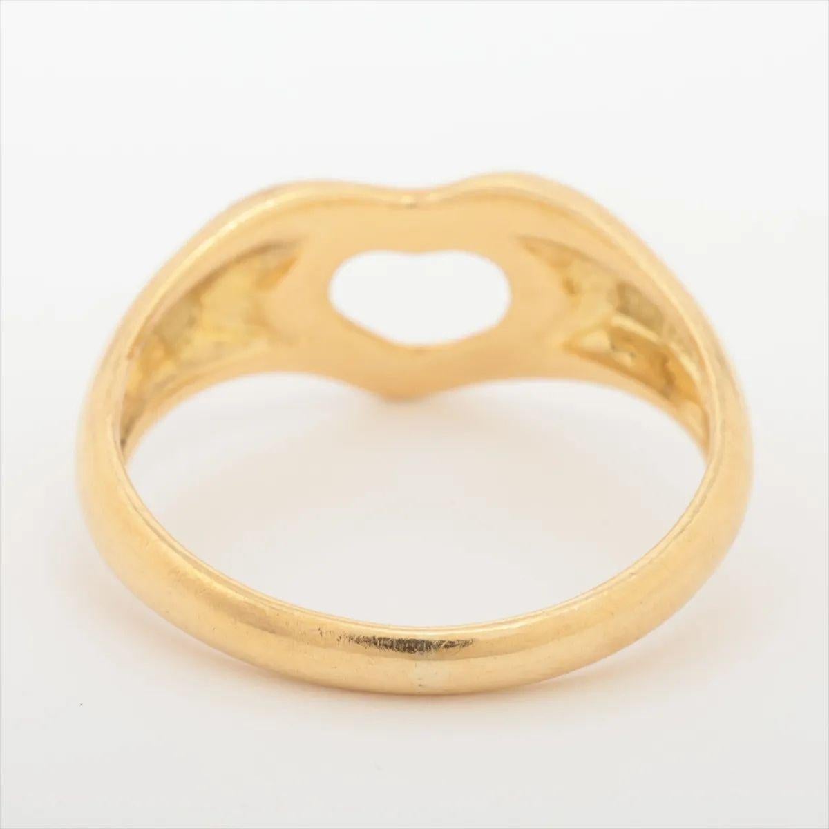 Tiffany & Co. Open Heart Ring Yellow Gold In Good Condition For Sale In Humacao, PR
