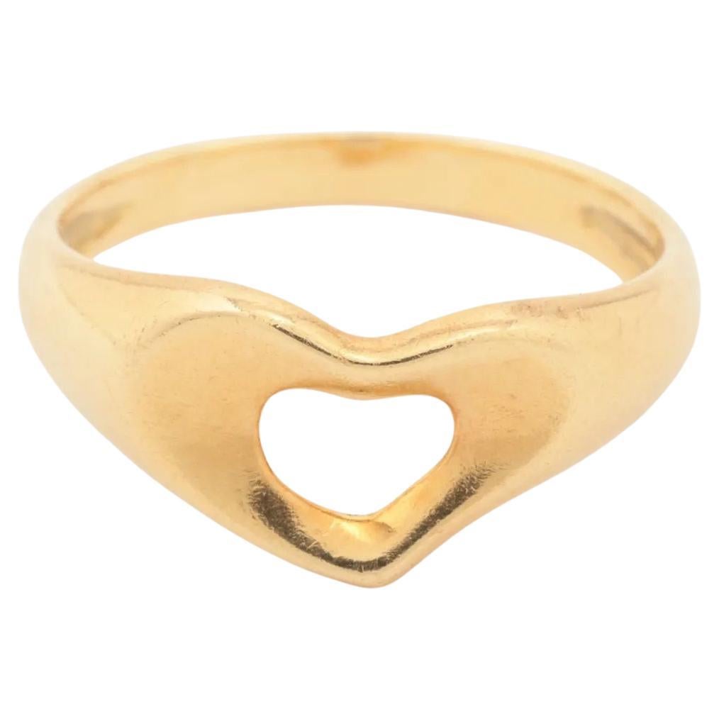 Tiffany & Co. Open Heart Ring Yellow Gold For Sale