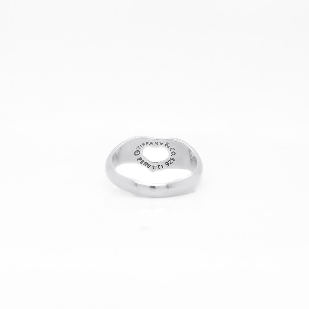Tiffany & Co. Offener Herzring aus Sterlingsilber von Elsa Peretti im Angebot 1