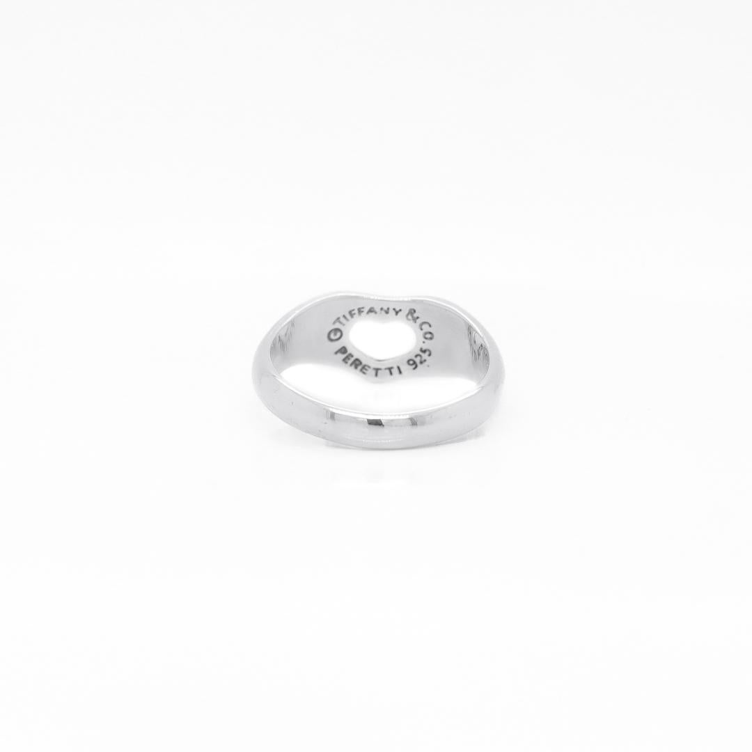 Tiffany & Co. Offener Herzring aus Sterlingsilber von Elsa Peretti im Angebot 2