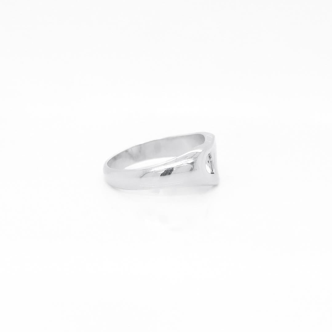 Tiffany & Co. Offener Herzring aus Sterlingsilber von Elsa Peretti im Angebot 3