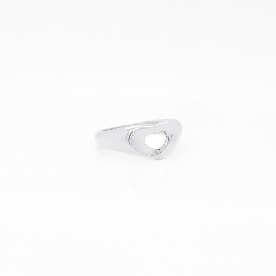 Tiffany & Co. Offener Herzring aus Sterlingsilber von Elsa Peretti im Angebot 4