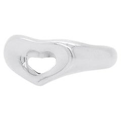 Tiffany & Co. Open Heart Sterling Silver Ring by Elsa Peretti