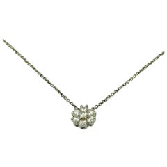 Tiffany & Co. Original 0.30 Carat Diamond Cluster Necklace in Sterling Silver