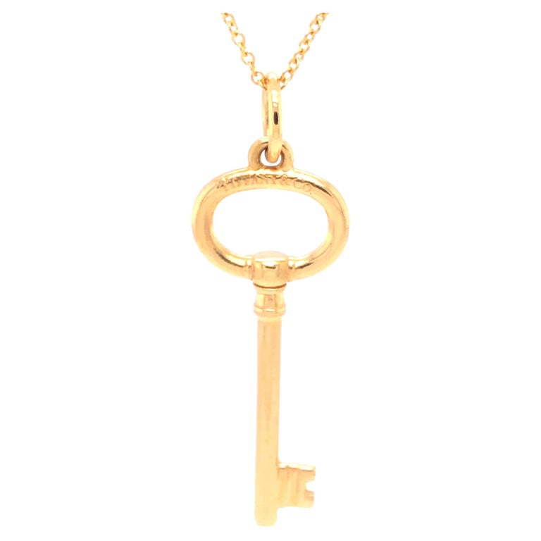 18k Gold Key Chain - 12 For Sale on 1stDibs | 18k gold keychain, 18k gold  key necklace