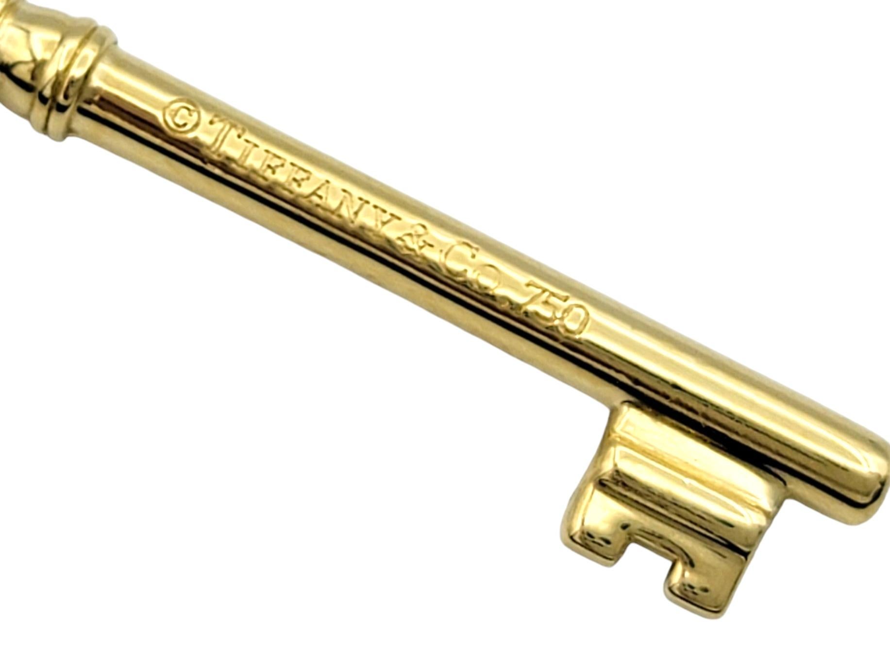 Tiffany & Co. Oval Key Pendant / Charm in Polished 18 Karat Yellow Gold 1