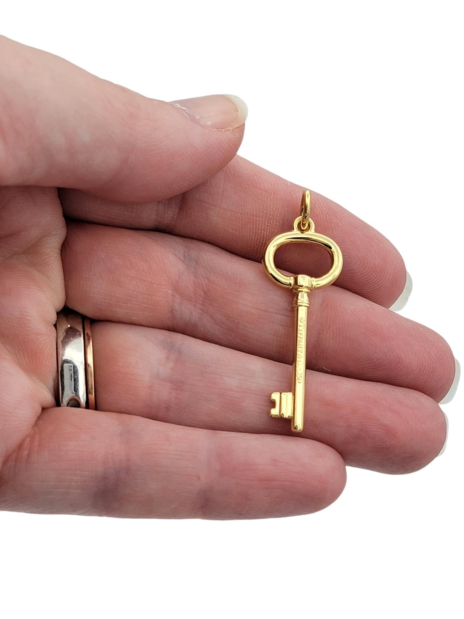 Tiffany & Co. Oval Key Pendant / Charm in Polished 18 Karat Yellow Gold 2