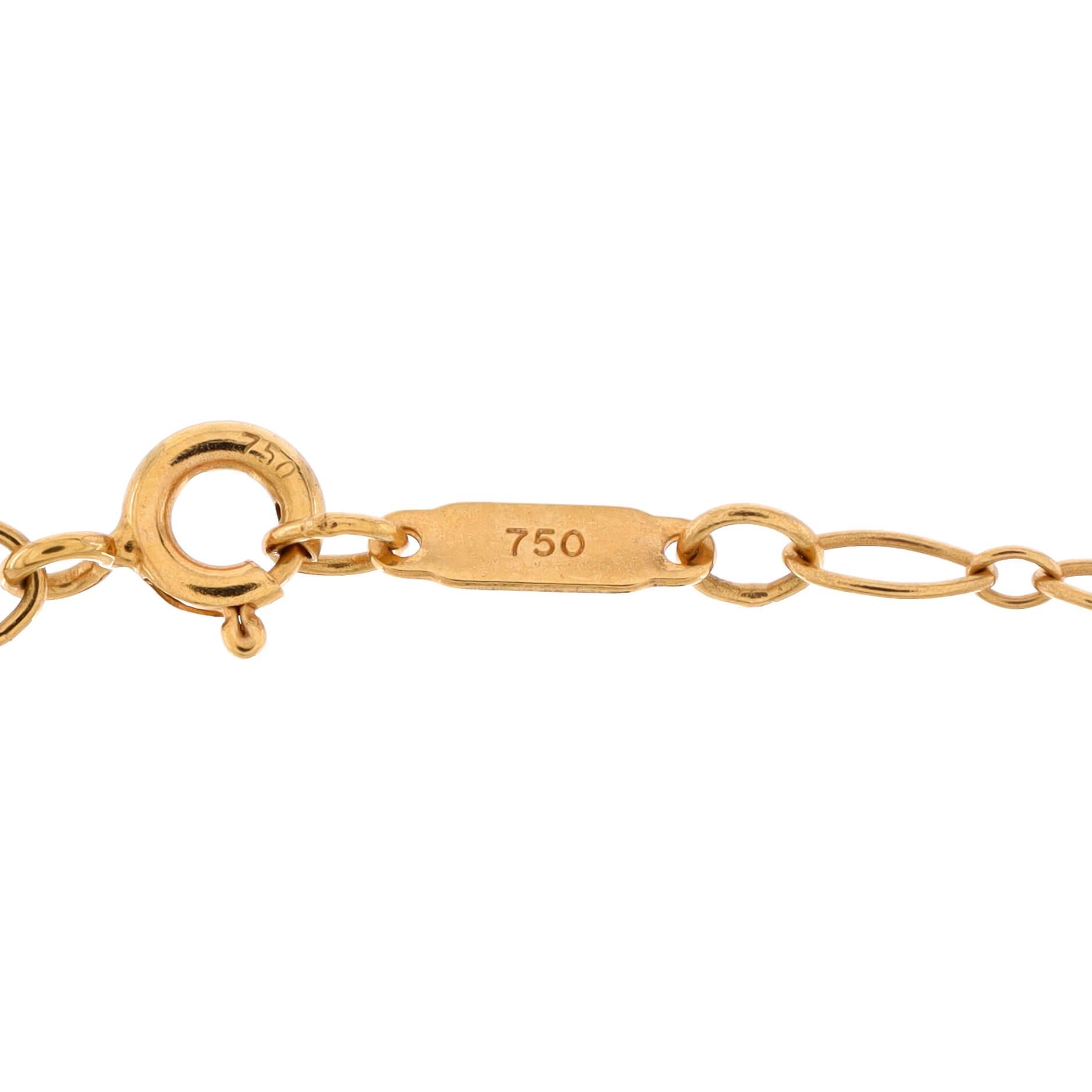 Tiffany & Co. Oval Key Pendant Necklace 18K Yellow Gold Large In Good Condition In New York, NY