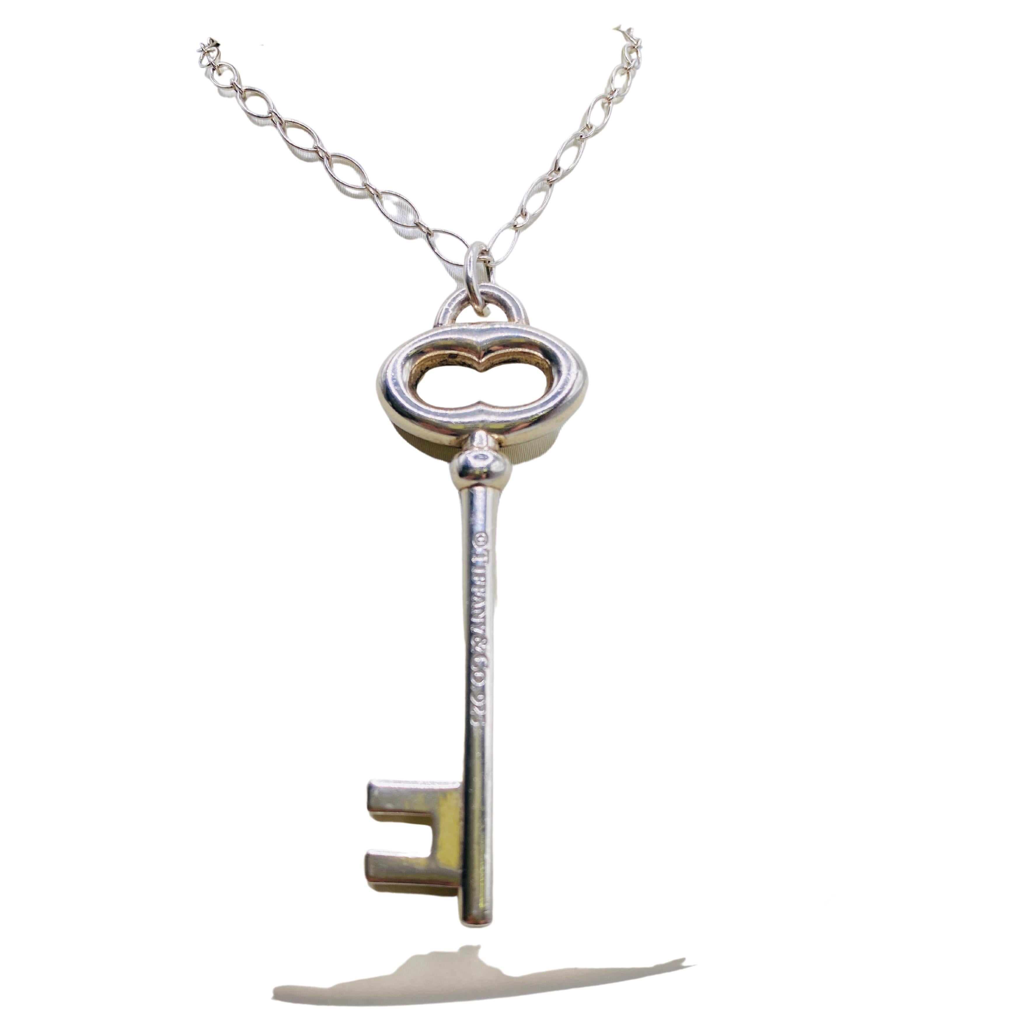 Tiffany & Co Oval Key Pendant Necklace