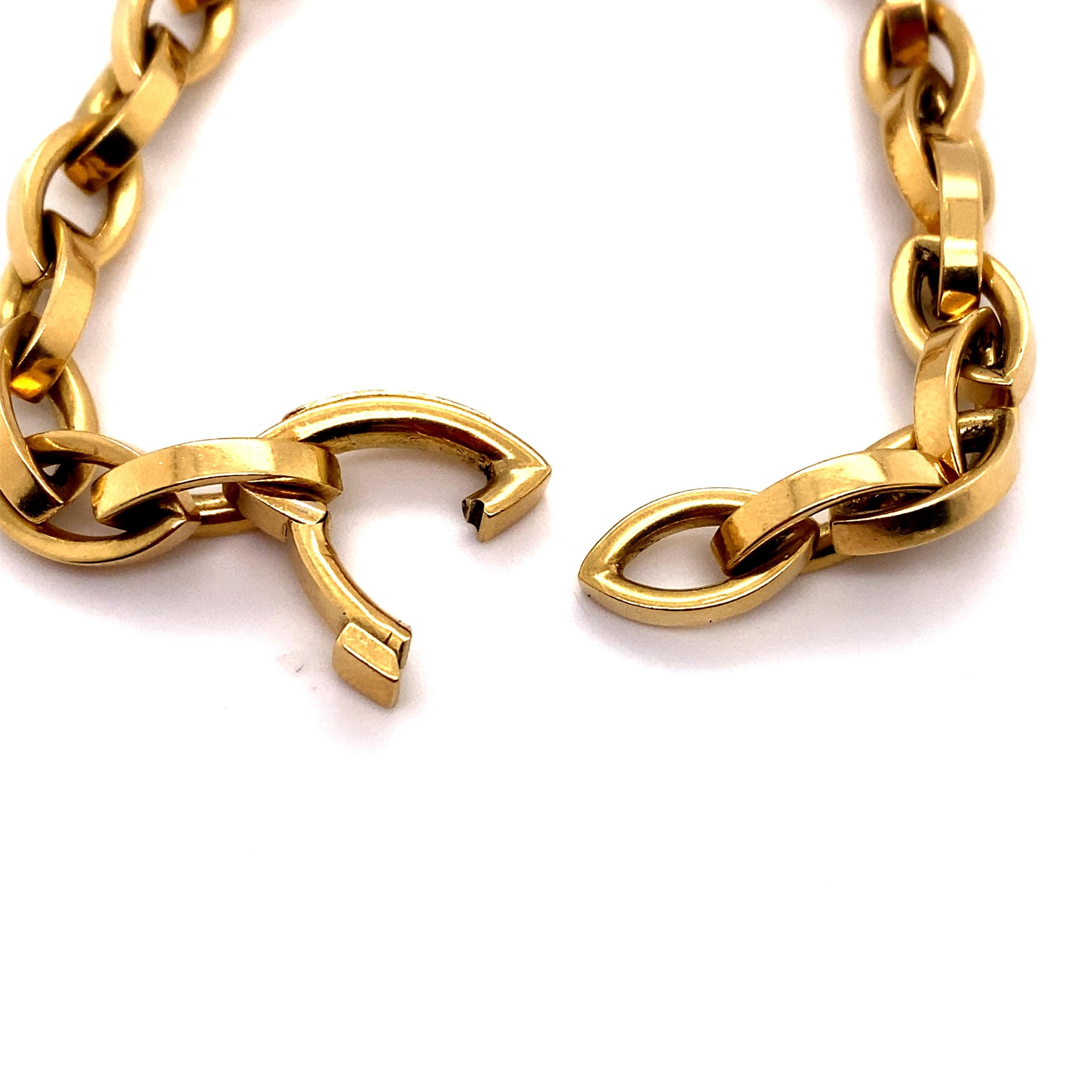 Tiffany & Co. Bracelet à maillons ovales en or 18 carats Excellent état - En vente à Atlanta, GA