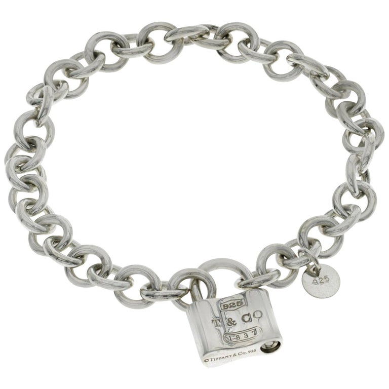 Tiffany and Co. Oval Link Clasping End Link Lock Charm Bracelet at ...