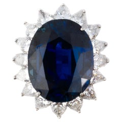 Used Tiffany & Co. Oval Sapphire and Diamond Ring
