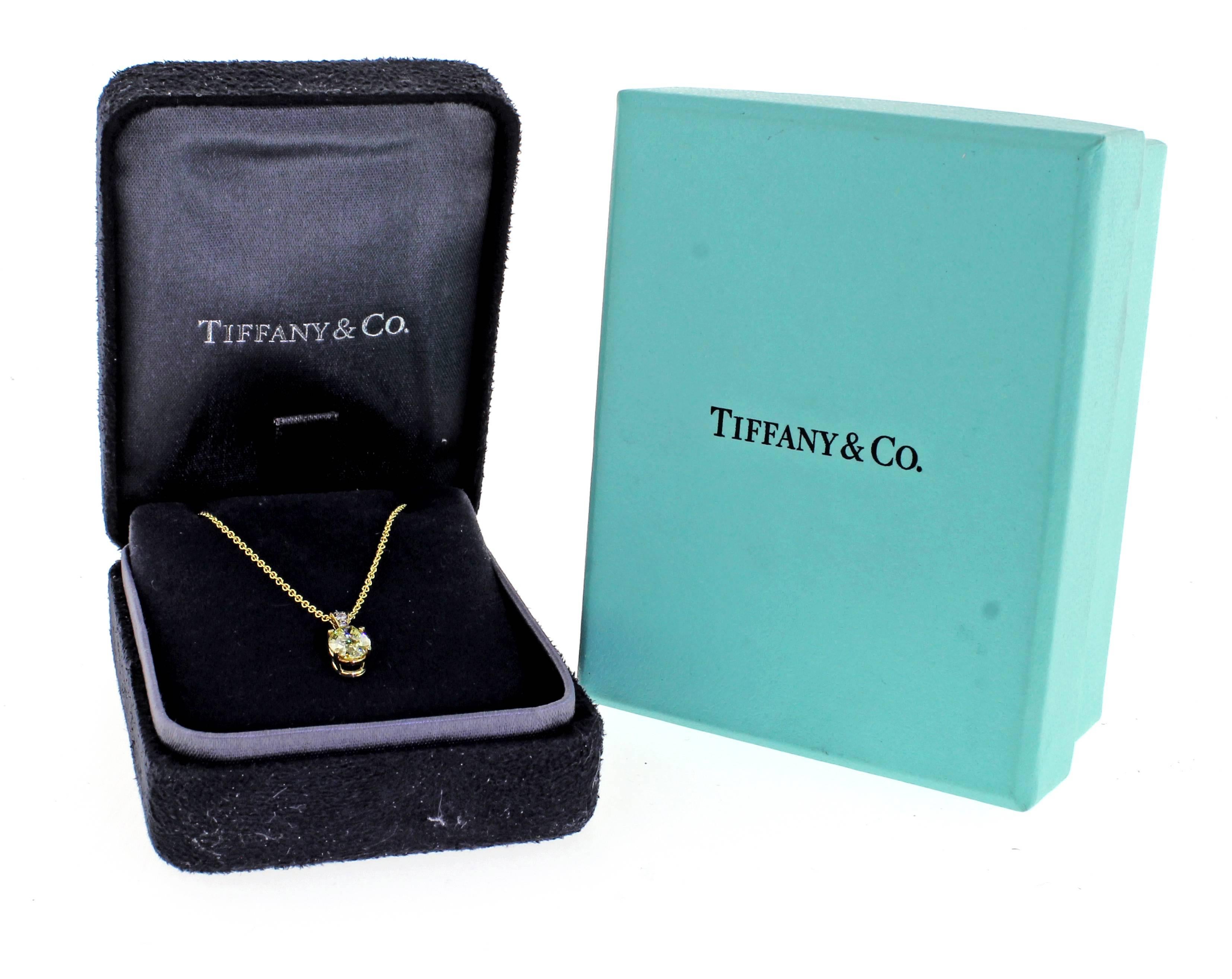 yellow tiffany diamond necklace