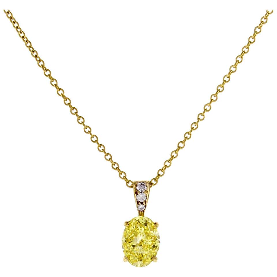 Tiffany yellow diamond pendant Clearance